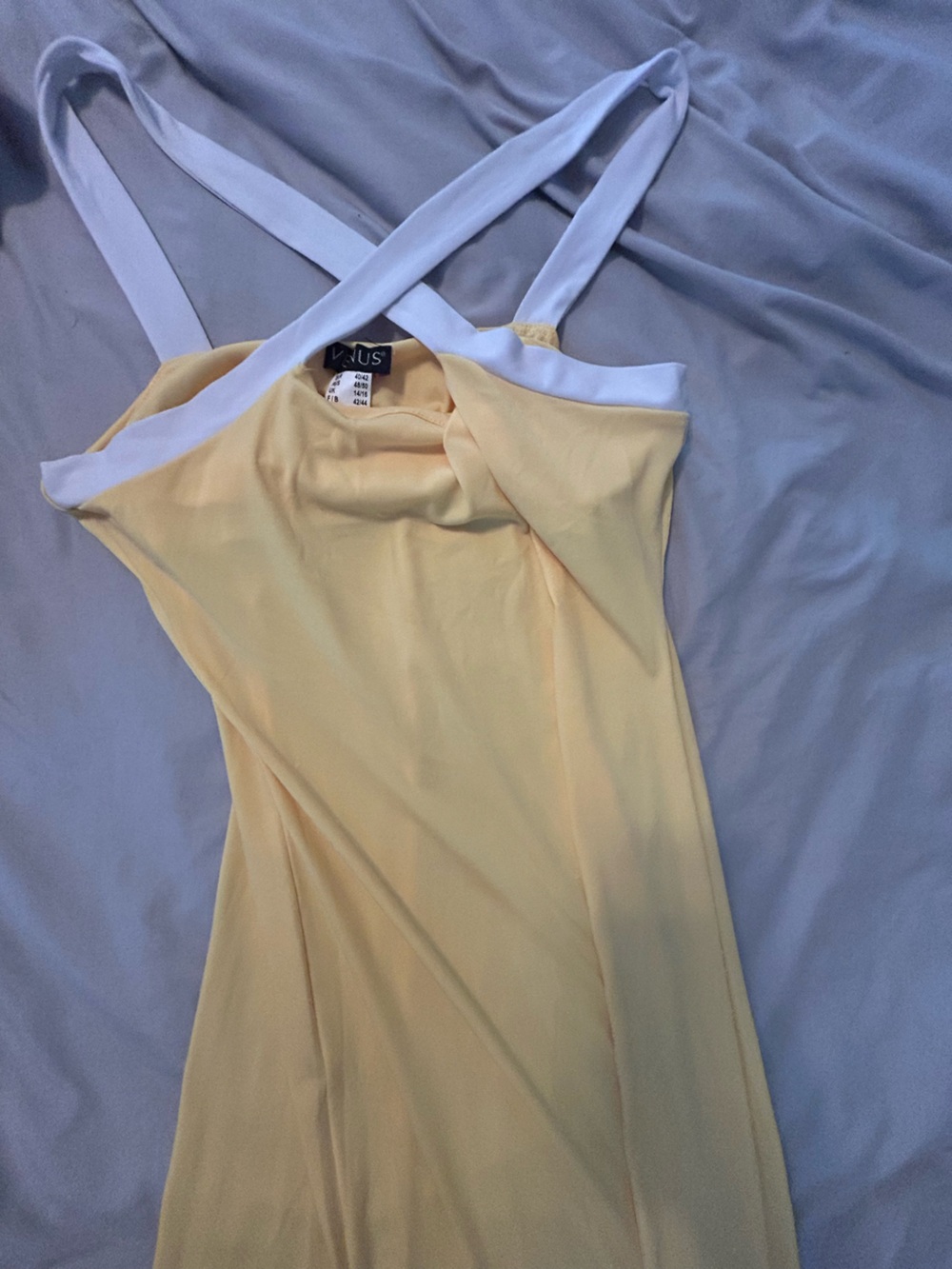 Lulu’s Yellow Contrast-Trim Maxi Dress